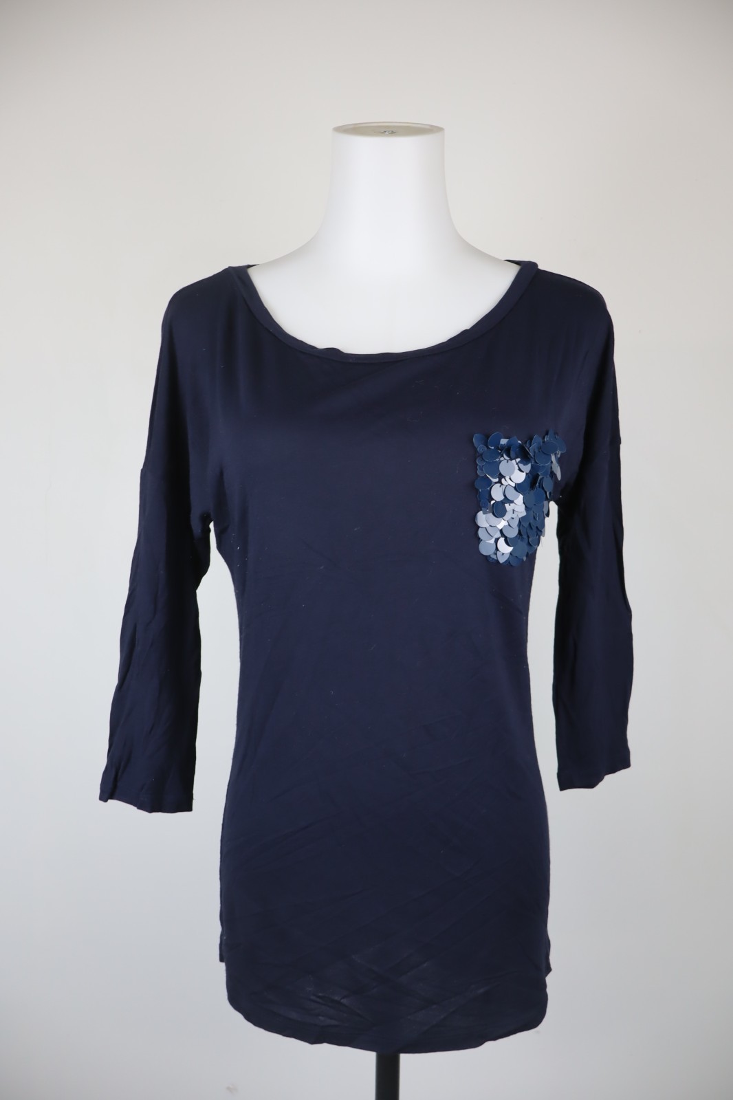 MAX&CO MAGLIA DONNA TG S WOMAN CASUAL VINTAGE T-SHIRT MANICA A 3/4 VISCOSA LOGO