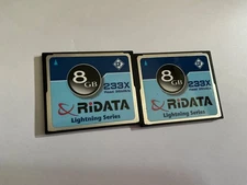 Lot 2pcs 8gb Ridata  speed 233x  CF I compactflash memory card Nikon,canon cam