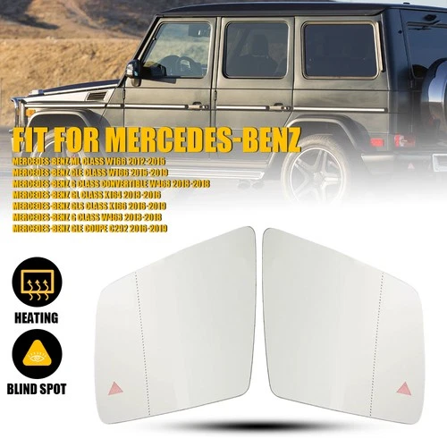 For Mercedes W166 ML GLE GL GLS G LH+RH Side Mirror Glass Heated W/Blind Spot XH