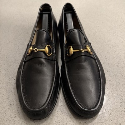 $500 !! GUCCI MEN TOM FORD BLACK LEATHER HORSE BITS LOAFER SHOES