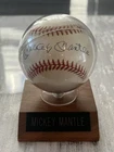 Mickey Mantle Autographed American League Baseball COA NEW YORK YANKEES AC HOF