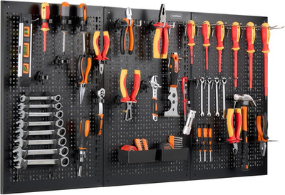 Garage Werkzeug Lochwand 44 Stck Wand Aufbewahrung Brett Organizer Set