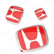 Genuine Style 3p- Front 75700-s5t-e11 Rear 75701-smt-e00 Red Emblem
