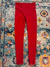 Athleta Girl High Rise Stash Your Treasures Tight in Red Size Medum 8/10