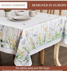 Maison d'Hermine 100% Cotton Floral Rectangular Tablecloth 90x60 inch — photo 3