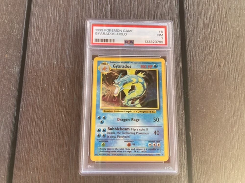 Pokemon PSA 7 NM 1999 Gyarados Base Set Holo Card