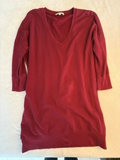 Express One Eleven Rich Red 100% Cotton Midi Dress - Perfect For Fall