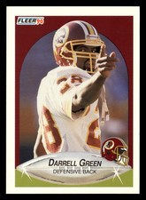 Darrell Green 1990 Fleer #156 Washington Redskins FOOTBALL *075