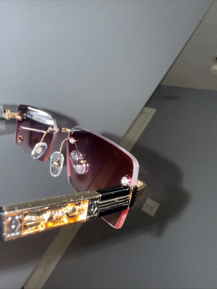 Firma Big C Vintage Madera CT0052O Dorado/Marrón Buffalo Alambres Buffalo Gafas Foto 4 de 4