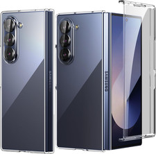 Foluu Clear Case for Samsung Galaxy Z Fold 6 with Front Built-in Screen Protecto
