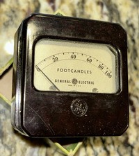 Vintage 1935 GE Foot-Candle Light Meter   Works, Bakelite, Original BOX
