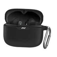 Case Compatible with JBL Tune 230NC TWS, Soft Silicone Shockproof Black
