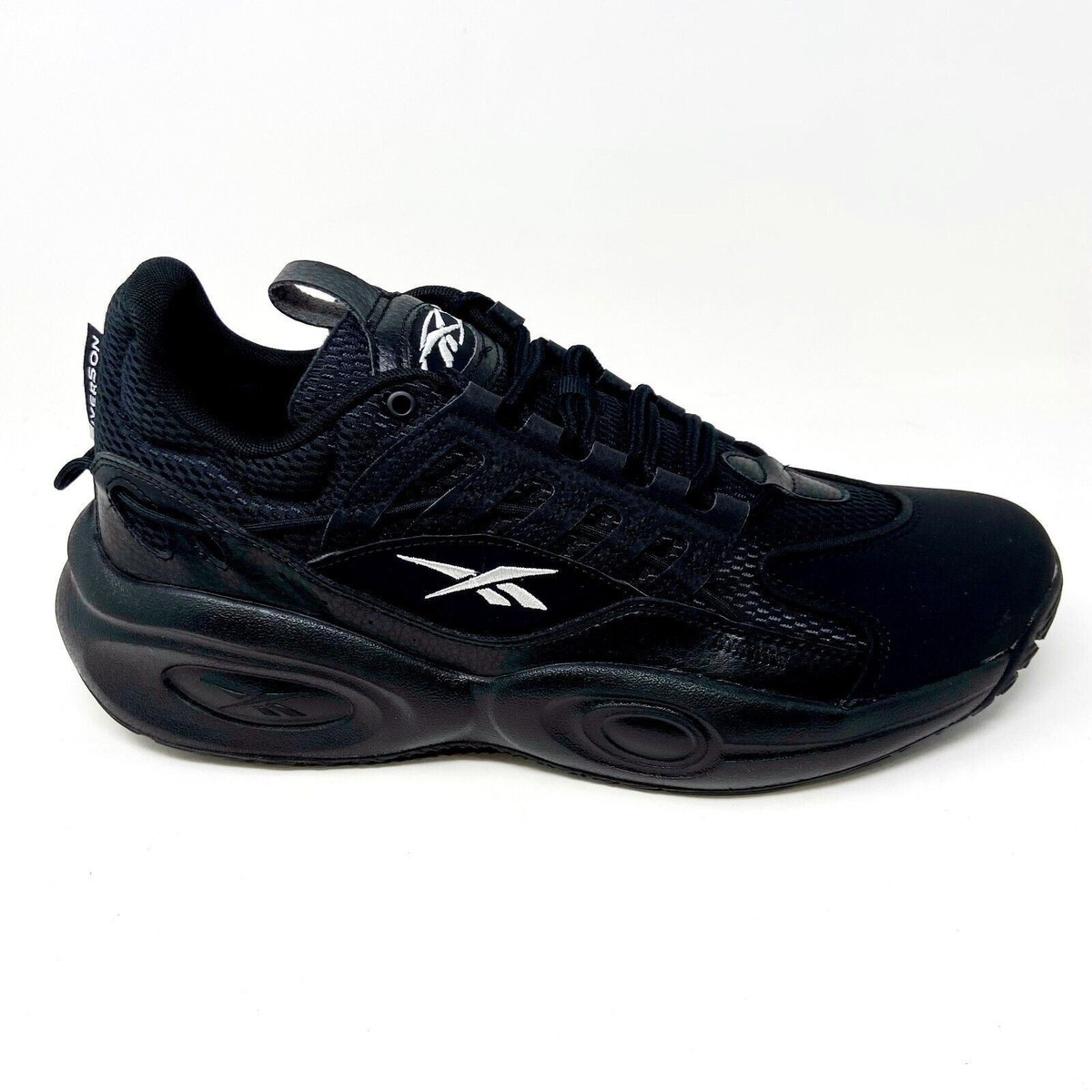 Reebok Solution Mid Black Silver Allen Iverson Mens 