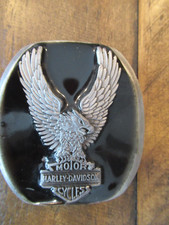Vintage 1980 Harley Davidson Belt Buckle Indiana Metal Crft