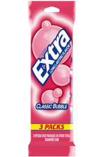 Classic Bubble Sugar Free Chewing Gum, 15 Sticks 3 Pack 