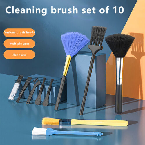 10Pcs Keyboard Cleaning Brush Kit Anti-static For Laptop Household Cleaning Tool - Foto 1 di 5