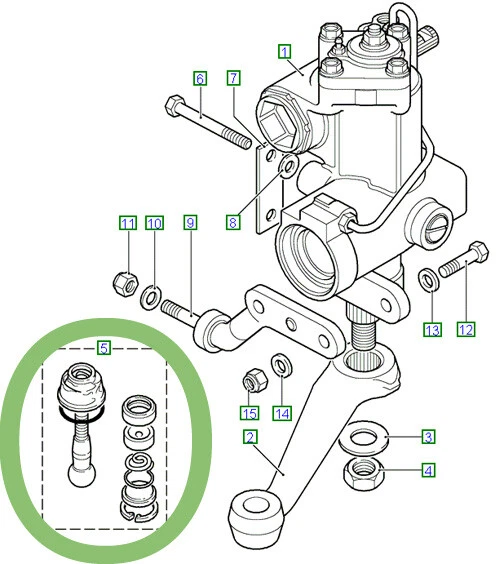 Комплект шарнирных шарниров для крепления анкерного стержня Land Rover Defender 90 110 - Изображение 4 из 4