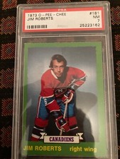 1973 OPC, O-Pee-Chee,  Jim Roberts #181 PSA 7 NM, Montréal Canadiens, very rare