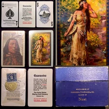 c1919 HIGH GRADE Playing Cards Rare Congress 606 Native American Indian 1 Sealed