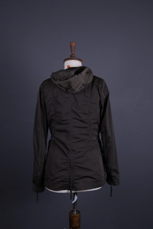 PARAJUMPERS Masterpiece Series Slim Fit Brown Hooded Windbreaker Jacket Size L - Image 4 of 4