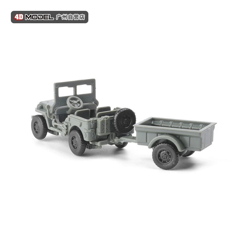 2Pcs U.s. Off-Road Vehicle Willys Fighting Vehicle Military Assembly Model 1/72 - Image 4 of 4