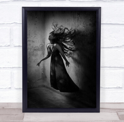 Medusa Horror Thriller Mythologie Frau Haarkleid Wandbild Kunstdruck