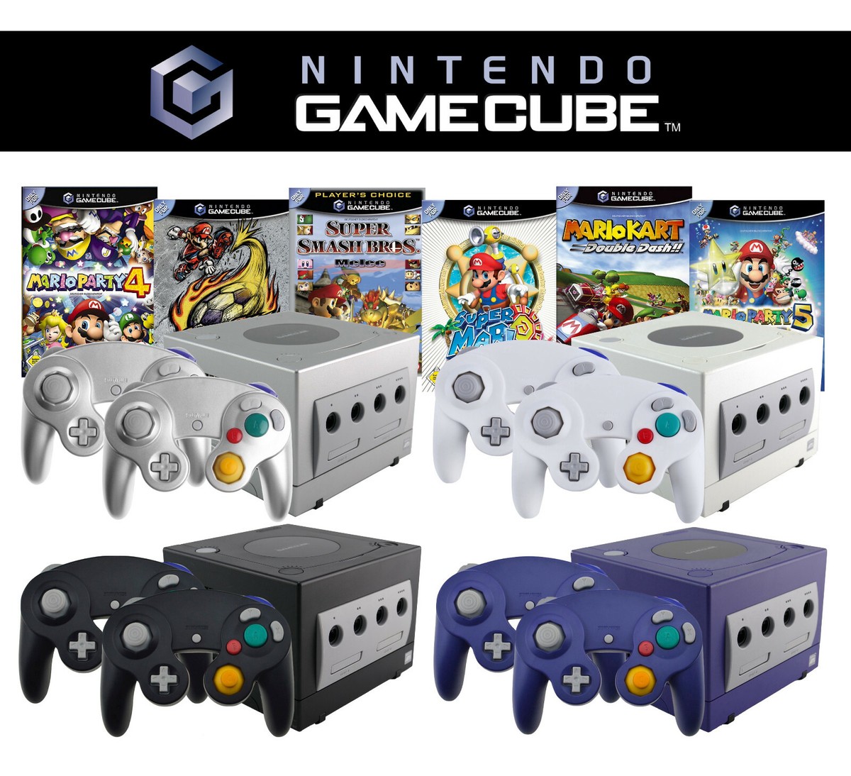 Nintendo GameCube Konsole + 1 2 3 4 Controller 🎮✓ & Spiel-Wahl