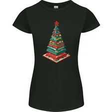 Christmas Board Games Xmas Tree Womens Petite Cut T-Shirt