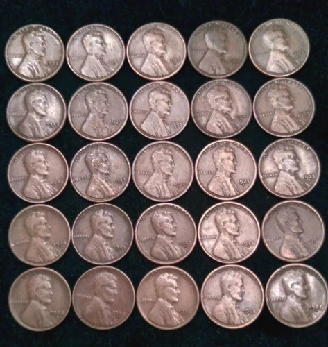 1925 S Lincoln Wheat Penny Cent~FINE Condition~Lot of 25 Pennies *FREE SHIPPING*