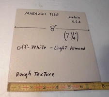 1 pc. Off-white - Light Almond:  8" Ceramic Floor Tile by Marazzi, Rough Texture