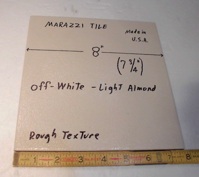 1 pc. Off-white - Light Almond:  8'' Ceramic Floor Tile by Marazzi, Rough Texture