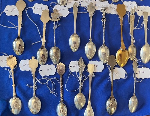 Collection-53 Spoons-925 Sterling, 835 Silver, 800 Silver, Silverplate & Marked - Picture 17 of 24
