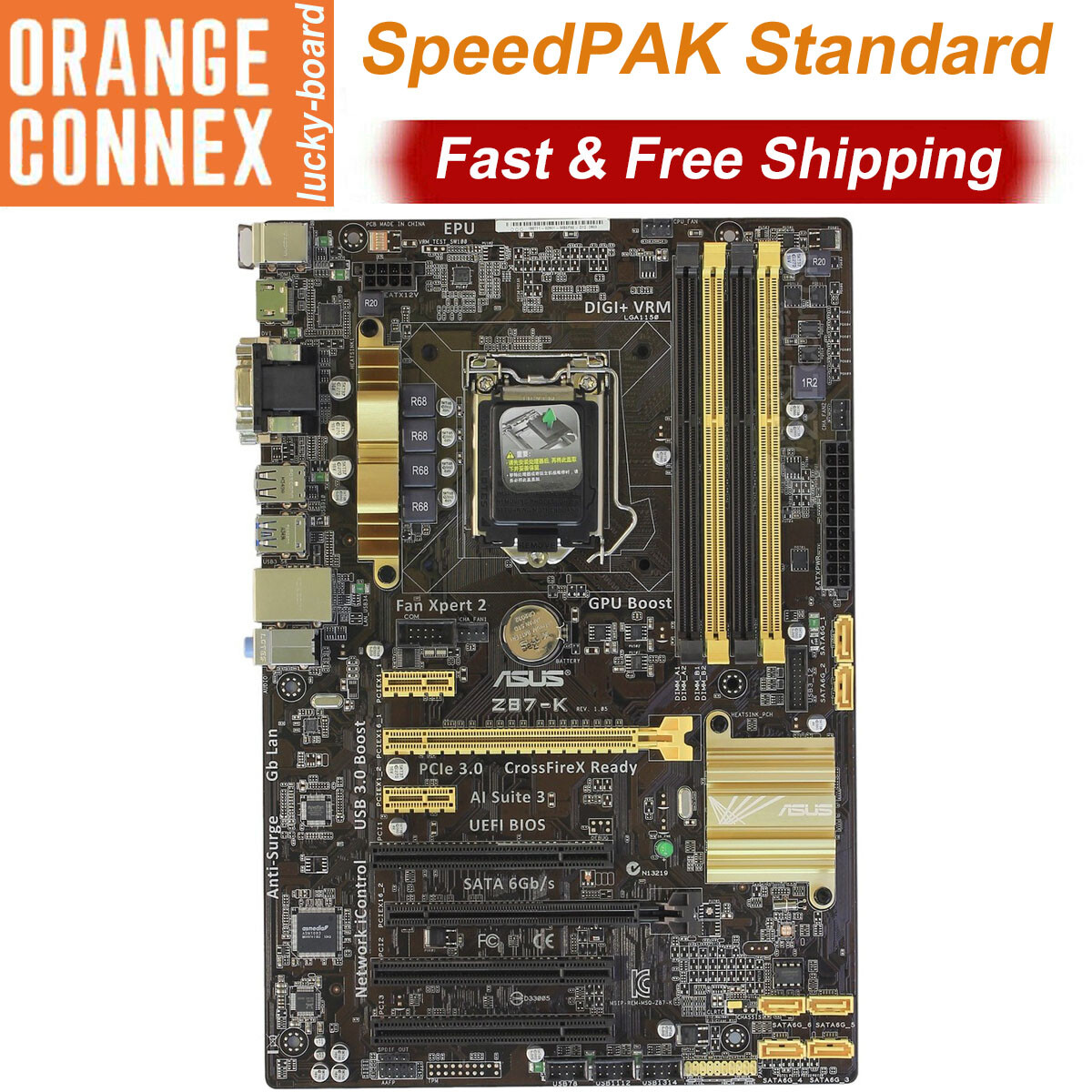 ASUS Z87-K Motherboard LGA 1150 4*DDR3 RAM HDMI DVI VGA Z87