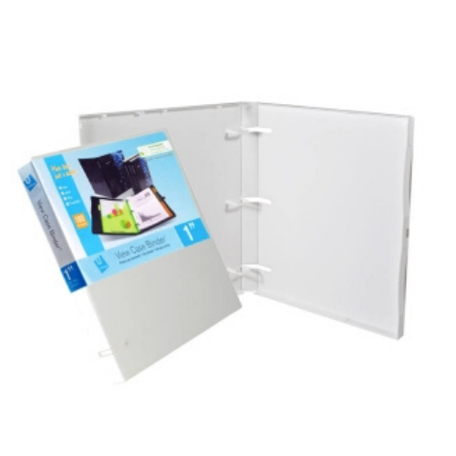 UniKeep 3 Ring Binder White 1.0 Inch Spine No Overlay Pack of 3