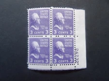 #807 3c Thomas Jefferson Plate Block #24732 LR MNH OG VF Better # CV $1.50 #2