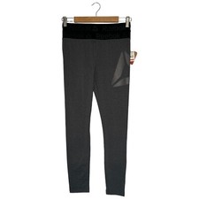 New Reebok Womens Size Small Logo Spell Out Ankle Leggings Heather Gray