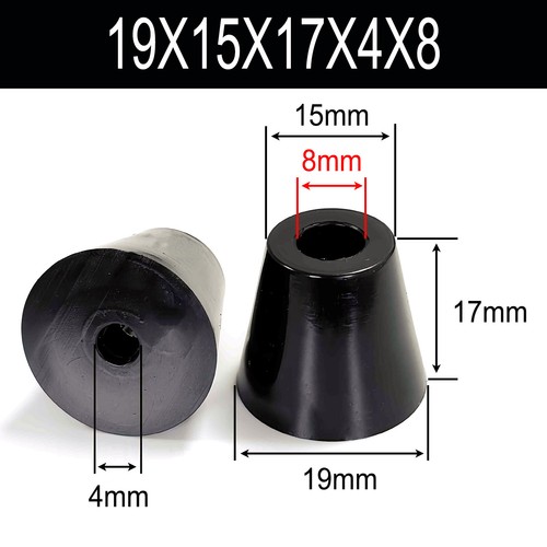 Möbelgleiter/Polsterfüße/Erhöhung/Möbelfüße Gummifüße Kunststoff Schwarz 11-50mm - Bild 13 von 51