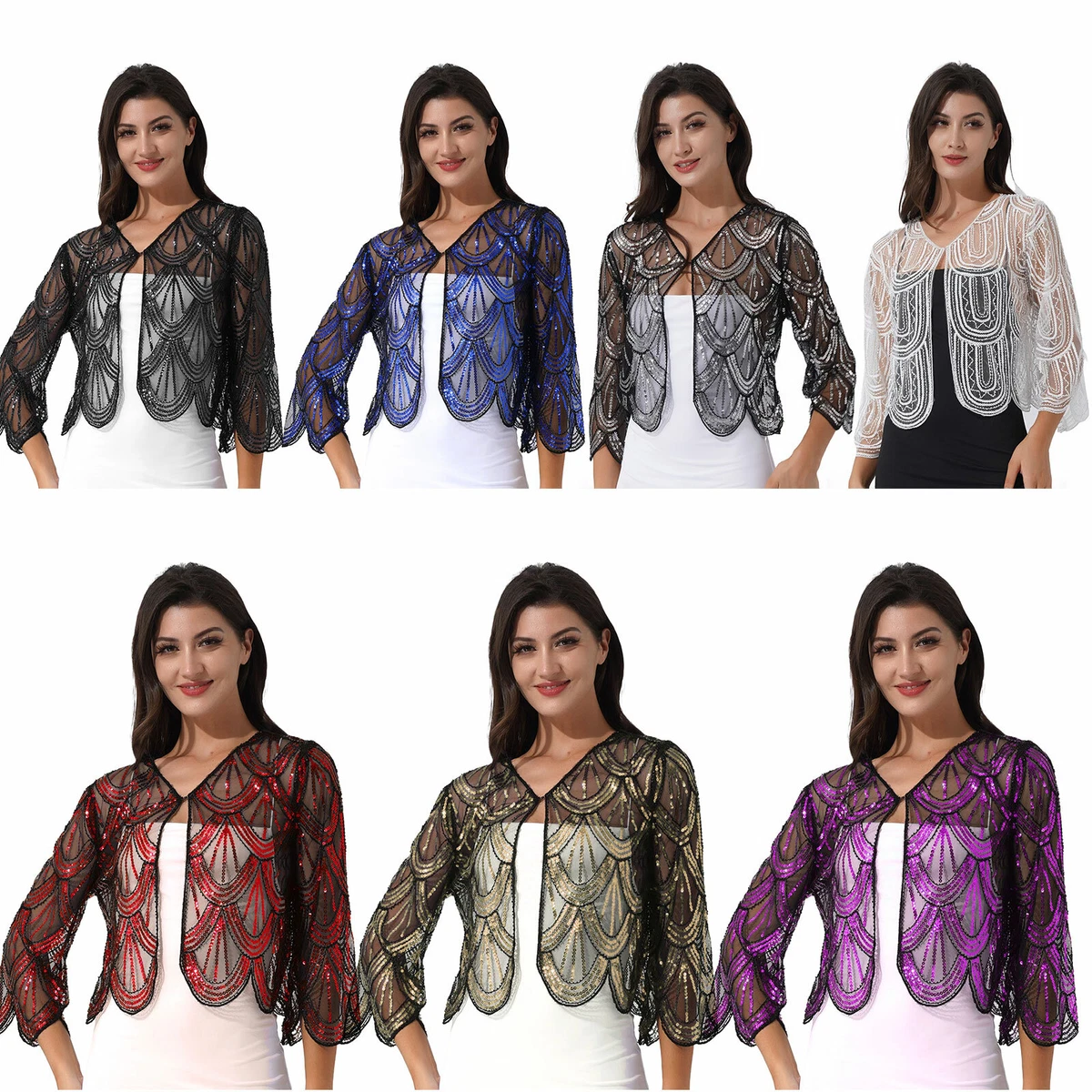 Belle Poque Donan Coprispalle Autunnale in Cotone Maniche Lunghe Tinta Unita Cerimonia Festa