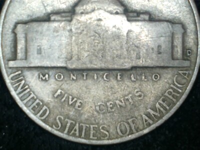 1946年 Jefferson nickel error 1946 Jefferson Nickel No Mint Mark-RARE POST WAR Error Coin
