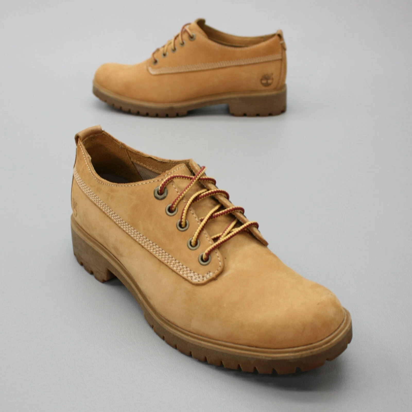Stivaletti bassi Timberland donna 7 5 Lyonsdale Oxford stringati grano nabuk 8520B