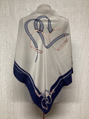 Foulard en Soie Vintage Équestre Cravache Étrier ( FL05/03/02_25B ) - Imagen 12 de 15