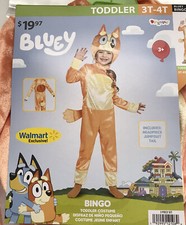 New Bluey Bingo Halloween Costume 3T 4T Toddler Kid Child Boy Girl Bluey 2021