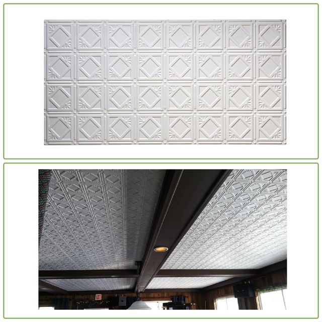 Surface Mount Ceiling Tile 2ft X 4ft Glue Up Tin Style Surface