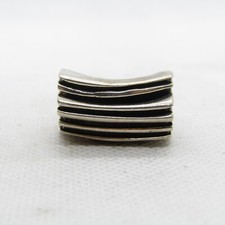 Modernist Sterling Silver 925 Stacked Designed Ring Size 8.25 K6700