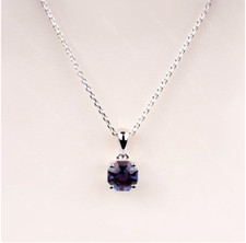 Natural Alexandrite Pendant Color Changing Gemston,925 Sterling Silver Pendant