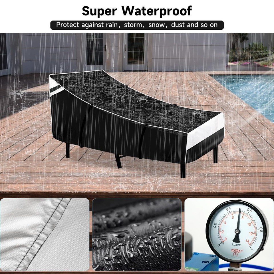 NEVERLAND Waterproof Patio Lounge Chair Cover, Outdoor Chaise Lounge