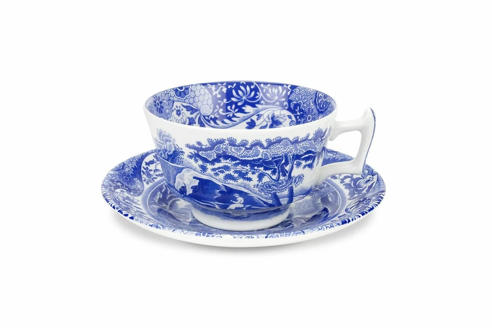 Spode Blue Italian Tea Cup & Saucer