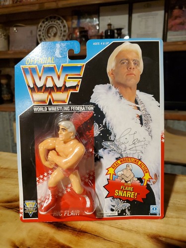 Ric Flair WWF SEALED Mint On Card Hasbro Flare Sna...