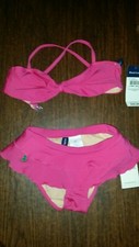 NEW Polo Ralph Lauren Girl 2 piece Bikini Swimsuit Size 2 Pink 45