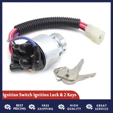 Lgnition Key Switch with 2keys For Kubota Tractor L2501 L3000 L4400 MX 4700 5100